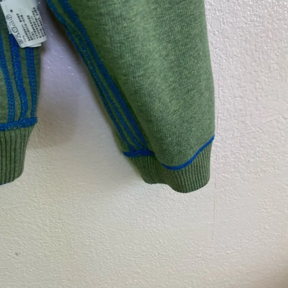 Tommy Bahama Reversible Blue Green Quarter Zip Sweater Size L